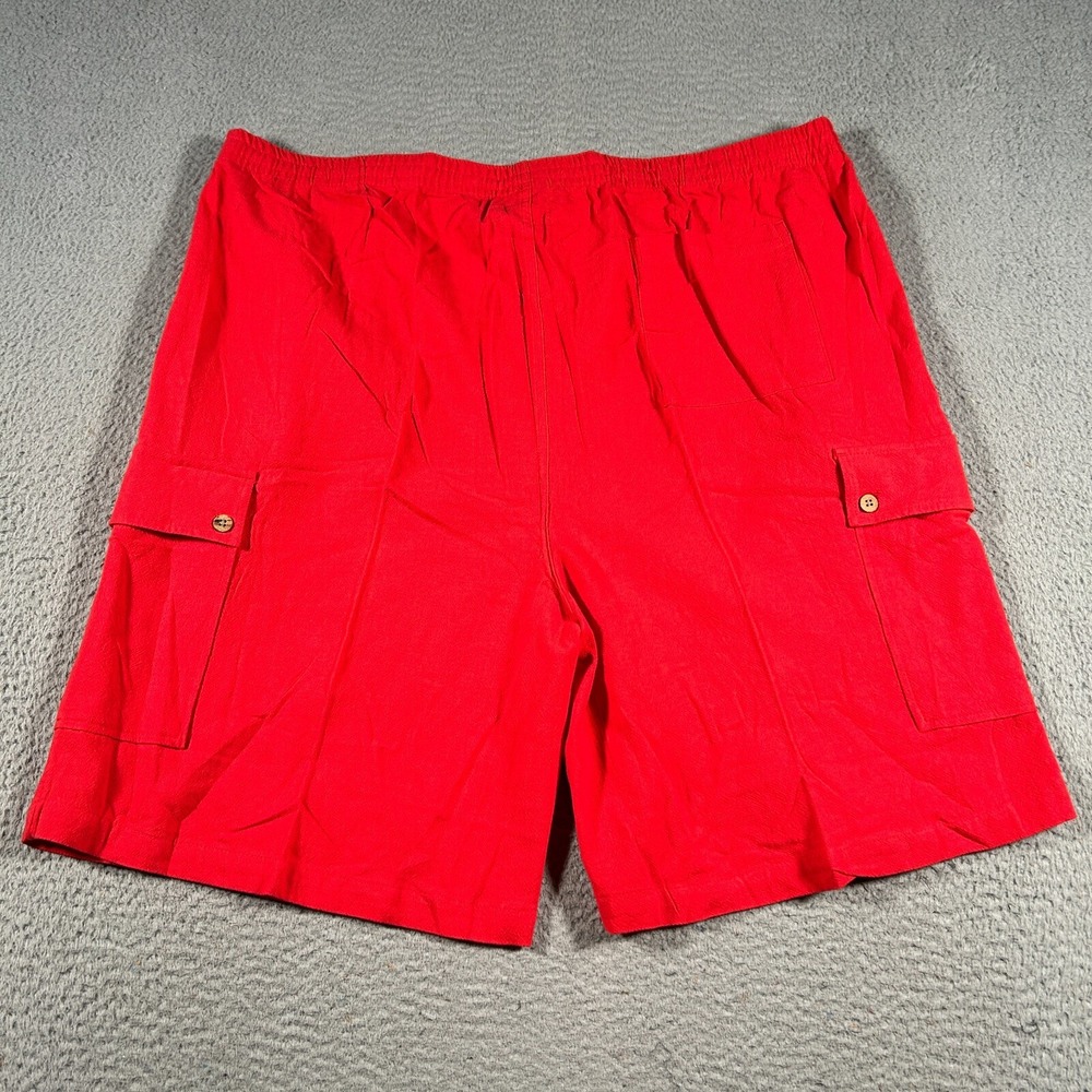King Size‎ Shorts Men 2XL Red Jogger Stretch Flap Pockets Athleisure Basketball